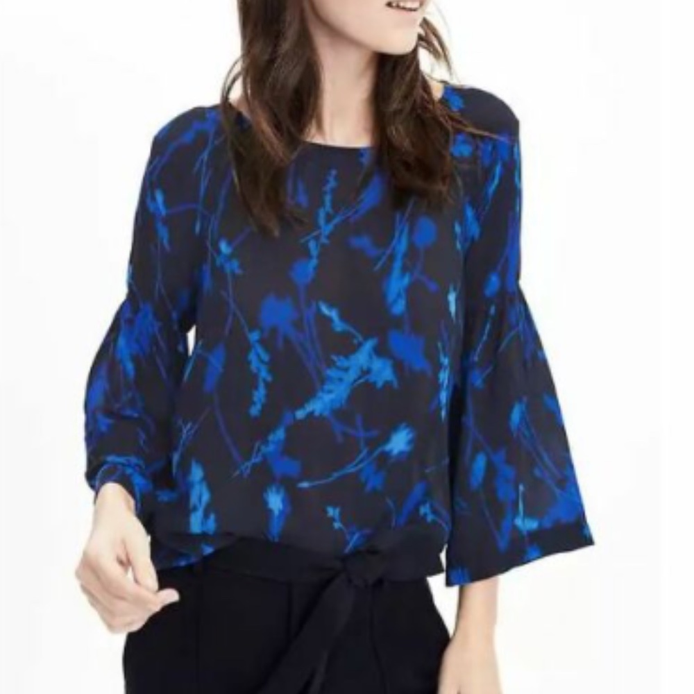 Banana Republic Bell Sleeve Chiffon Blouse